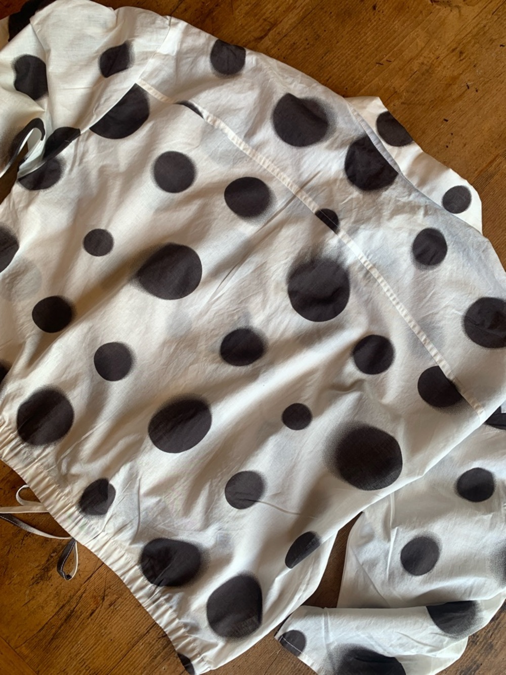 Polka Dot Women's Blouse - Black and White - Picture 16 of 16